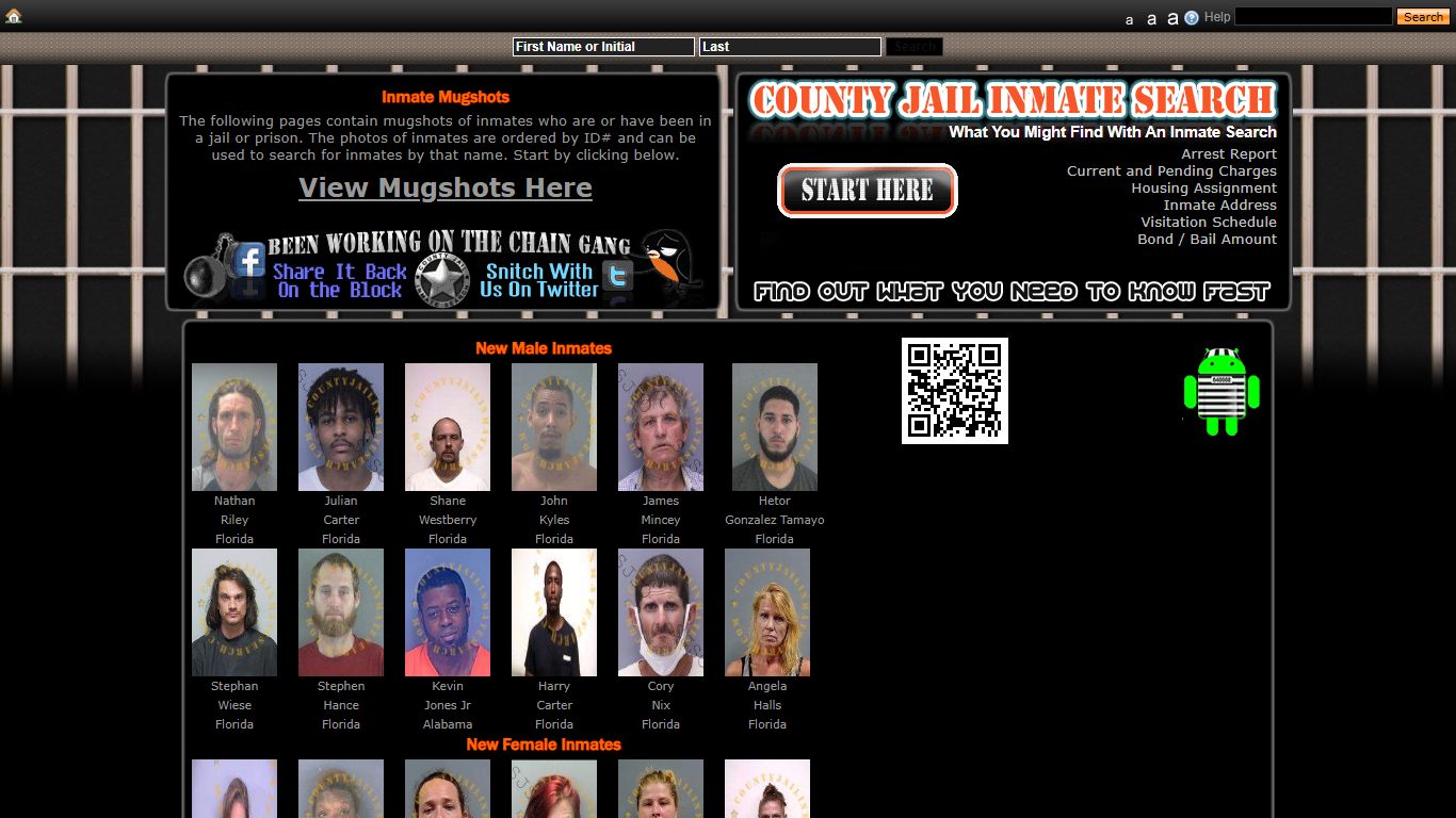 Recent Arrest Mugshots And Inmate Search
